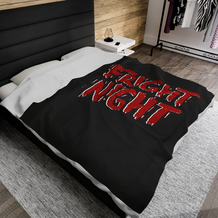 FUNSTUFFPRINT Fright Night Velveteen Plush Blanket