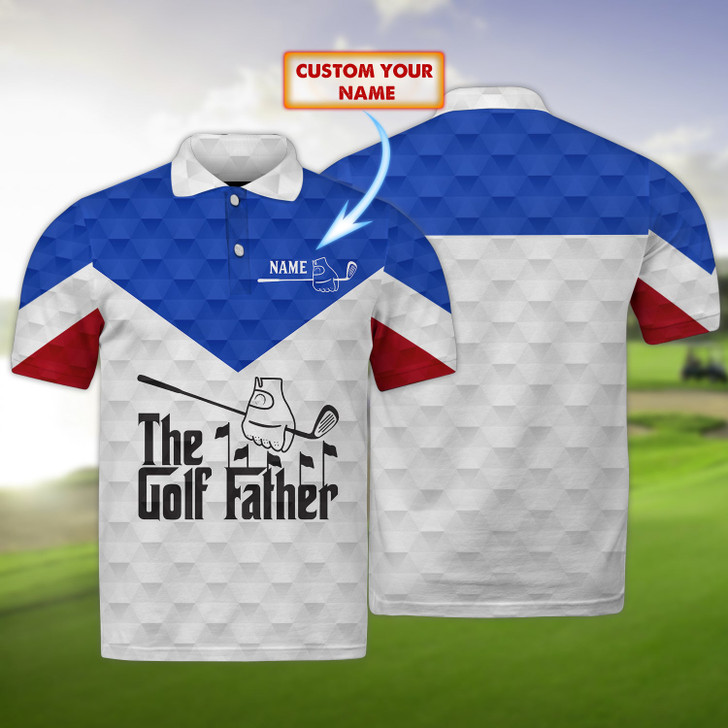 FUNSTUFFPRINT Golfer - Personalized Name 3D Polo Shirt