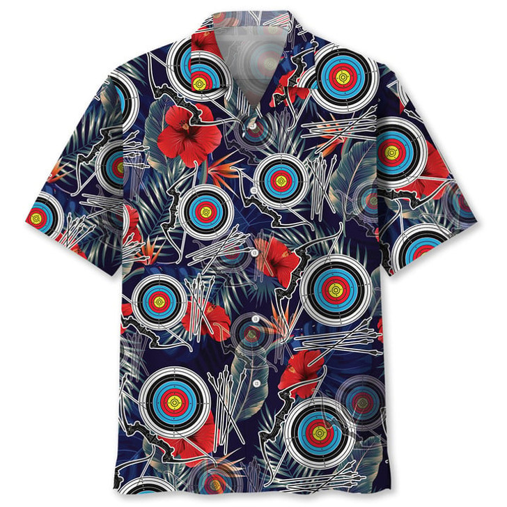 Archery tropical Hawaiian Shirt, Archery team Hawaiian shit for men, Gift for Archery player