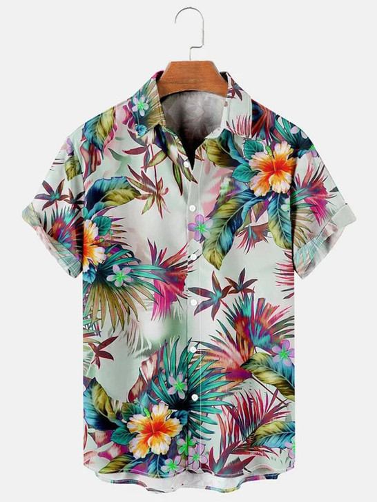Flower Hawaii Men's hawaiian Shirt