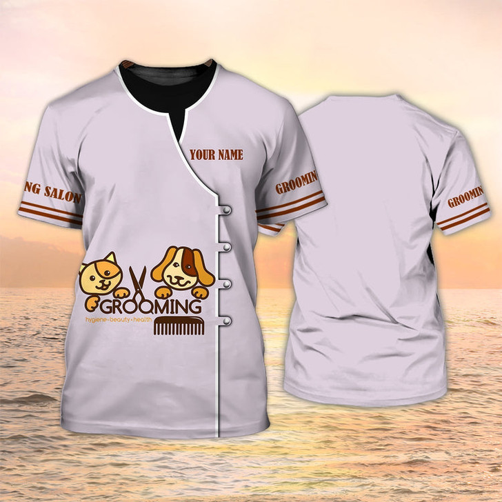 FUNSTUFFPRINT Personalized Name 3D Tshirt Grooming Salon Hygiene Beauty Health Shirts 3D T-shirt