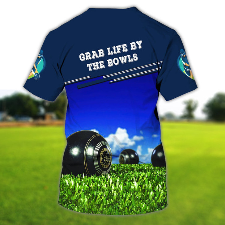 FUNSTUFFPRINT Personalized Lawn Bowl Shirt Lawn Bowls Player Shirt Gift For A Lawn Bowl Men Women 3D T-shirt