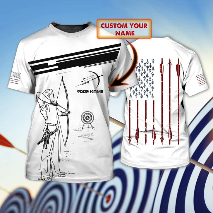 FUNSTUFFPRINT Customized 3D Archery T Shirt Coolspod Unisex Men Women Archery Shirts Gift For Archery Lovers 3D T-shirt