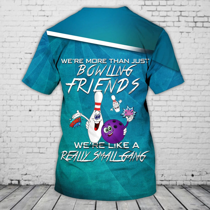 FUNSTUFFPRINT Personalized Bowling Friend T Shirt, Bowling Team Uniform Shirts, Shirt For Bowling Players 3D T-shirt