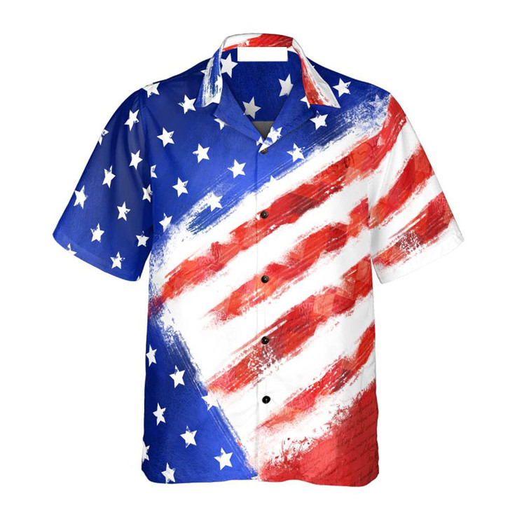 American Flag Hawaiin Shirt For Men, 4th of july Hawaiian Shirt