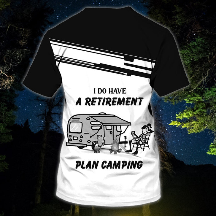 FUNSTUFFPRINT Personalized Funny Camping T Shirt For Man And Women, Retirement Camping Shirt, 3D All Over Print Shirt For Camping 3D T-shirt