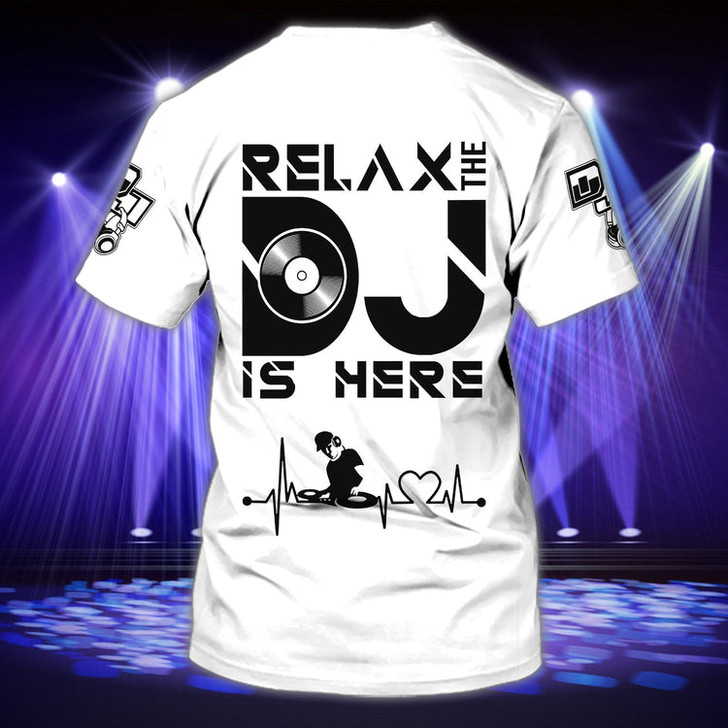 FUNSTUFFPRINT Customized Relax Dj T Shirt, 3D Dj Shirt Men And Women, Cool Disc Jockey T Shirt 3D T-shirt