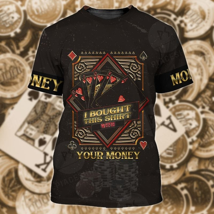 FUNSTUFFPRINT Funny Pocker 3D All Over Printed Shirt, Summer Shirt For Pocker, Casino Shirts, Gift To Pocker Lover 3D T-shirt