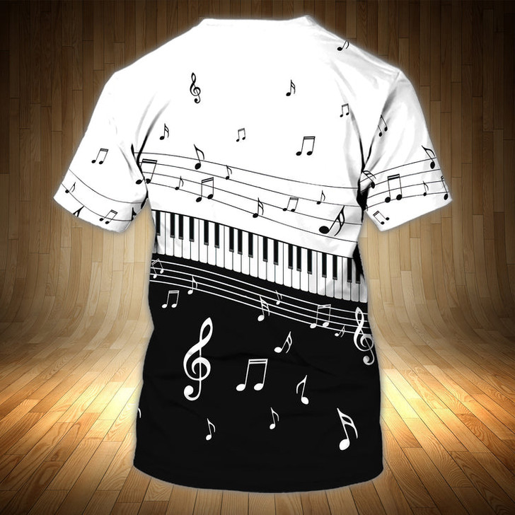 FUNSTUFFPRINT Customized 3D Full Printed Piano T Shirt, Men'S Shirt With Piano, Present To Piano Lovers, Piano Tee Shirt 3D T-shirt
