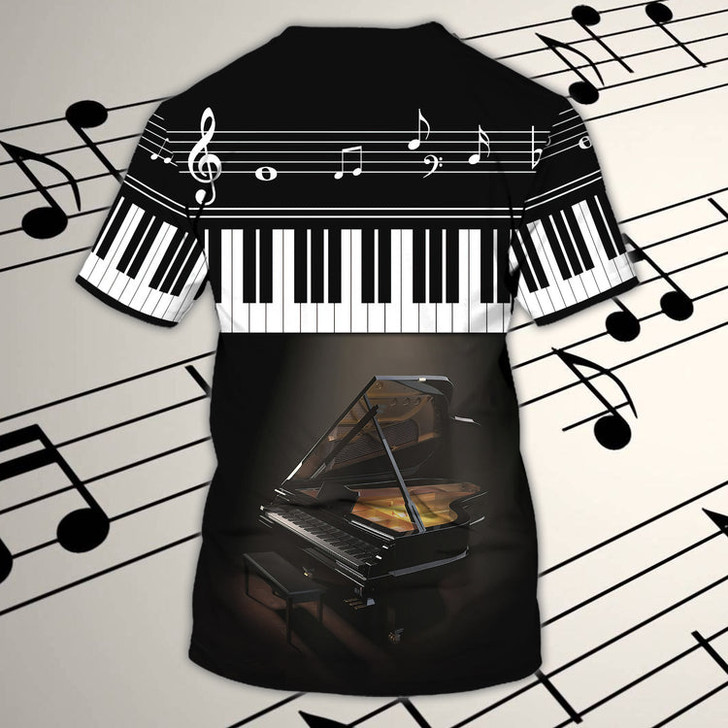 FUNSTUFFPRINT Custom With Name 3D Full Print Unisex Piano Shirt, Piano Men Shirts, Women'S Pianist T Shirt 3D T-shirt