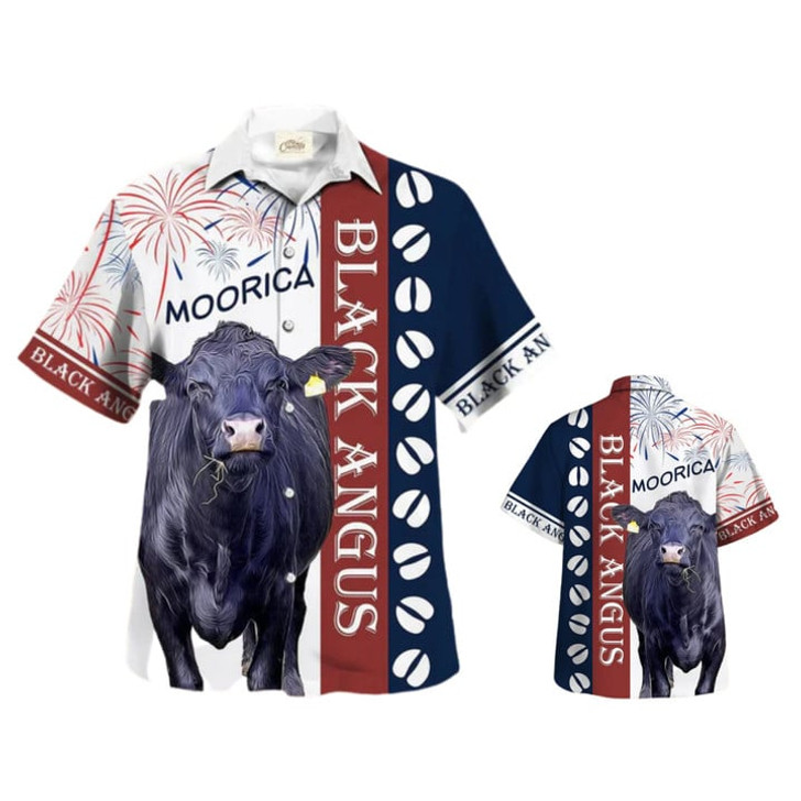Black Angus In Moorica Hawaiian Shirt, Bull Hawaiian Shirt, Cow Aloha Hawaii Shirt, Beach Shirt