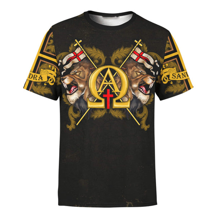 FUNSTUFFPRINT Fear Not For Jesus Jesus Lion Customized Shirt - Christian 3d Shirts For Men Women 3D T-shirt