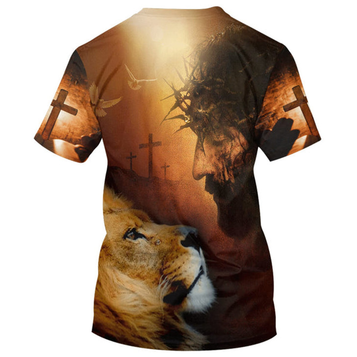 FUNSTUFFPRINT One Nation Under God Jesus 3d All Over Print Shirt - Christian 3d Shirts For Men Women 3D T-shirt