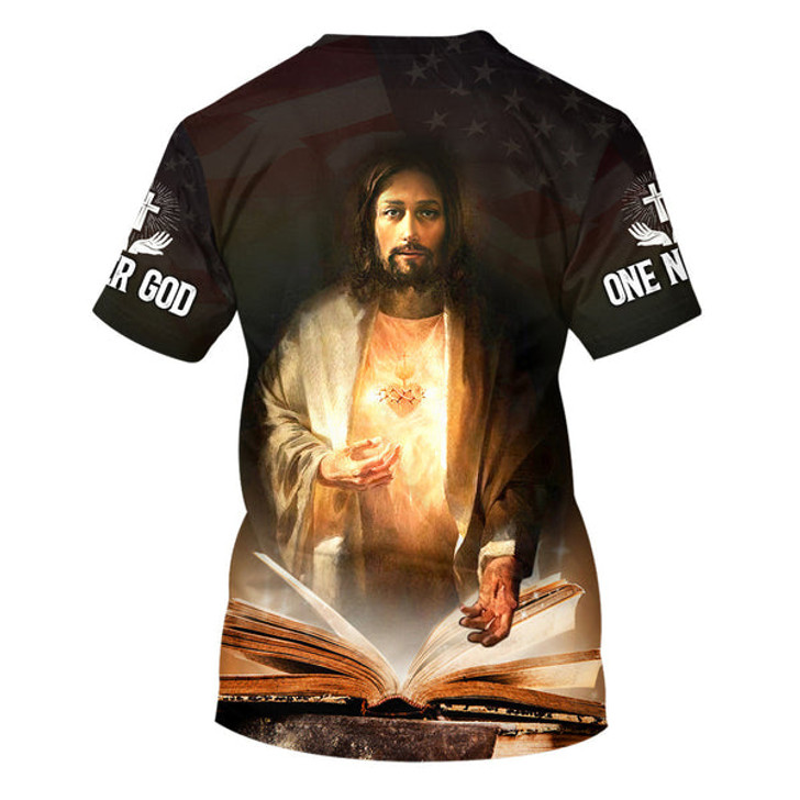 FUNSTUFFPRINT Pictures Jesus Christ 3d All Over Print Shirt - Christian 3d Shirts For Men Women 3D T-shirt
