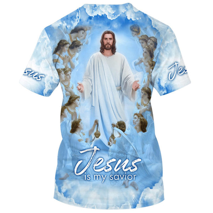 FUNSTUFFPRINT Jesus Is My Savior 3d Shirts - Christian T Shirts For Men And Women 3D T-shirt