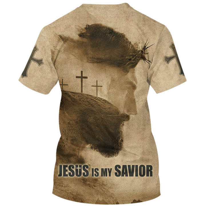 FUNSTUFFPRINT Jesus Is My Savior Cross 3d Shirts - Christian T Shirts For Men And Women 3D T-shirt