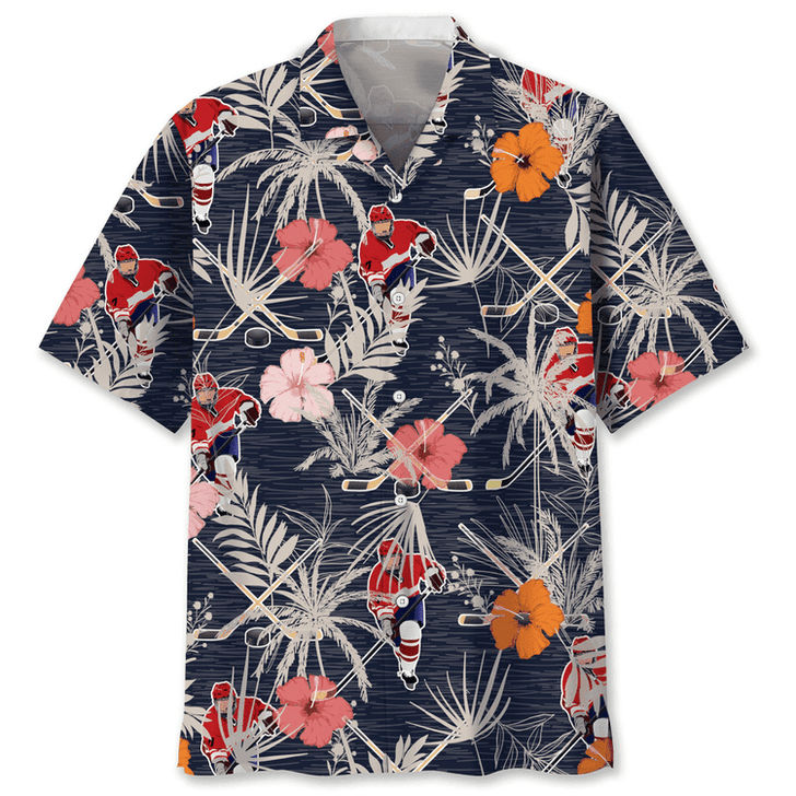 Hockey Nature Hawaiian Shirt, Summer Gift For Hockey Lovers