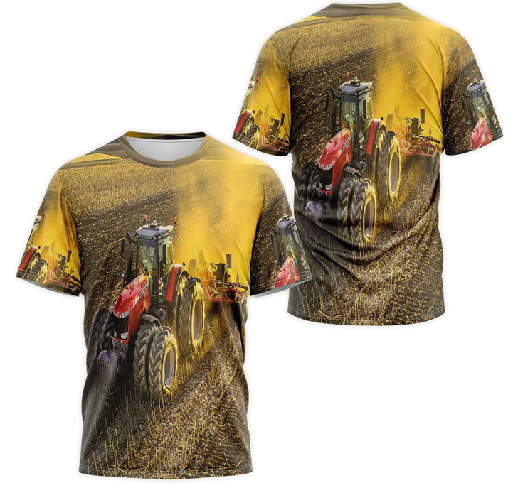 FUNSTUFFPRINT Personalized T-Shirt, Hoodie - Farmer Dust 3D Printed 3D T-shirt