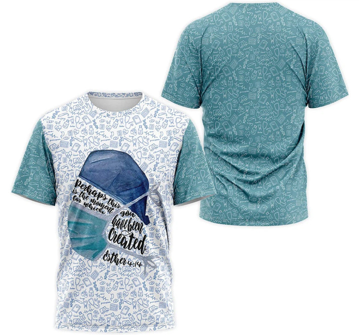 FUNSTUFFPRINT Personalized T-Shirt, Hoodie - Perhaps This Is The Moment Esther 4 3D Printed 3D T-shirt