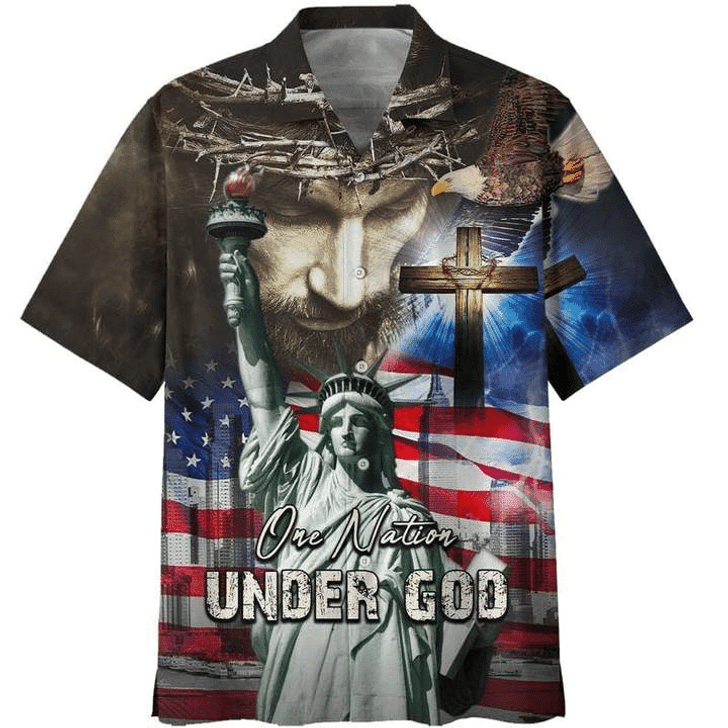 4th July One Nation Under God Independence Day Hawaiian Shirts Aloha Hawaii Shirt Aloha Shirt For Summer