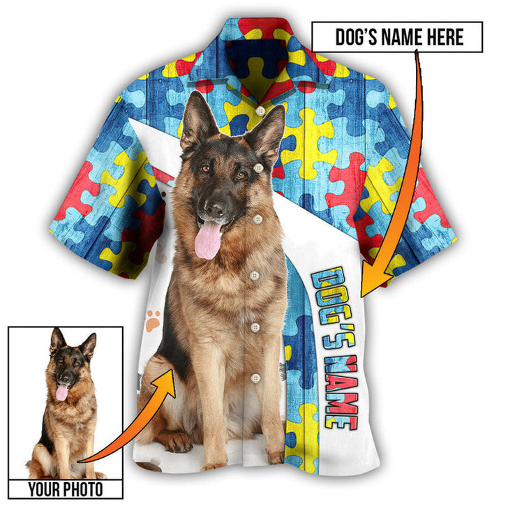 Custom German Shepherd My Lovely Dog Custom Photo Personalized - Hawaiian Shirt, Idea Gift for Dog Lover