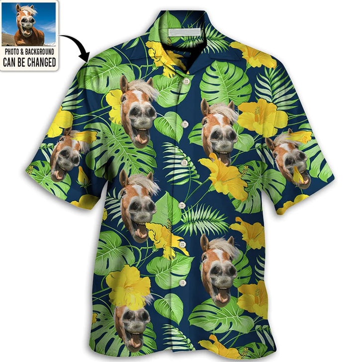 Custom Horse You Want Tropical Custom Photo - Hawaiian Shirt - Personalized Hawaiian Shirt, Horse Shirt