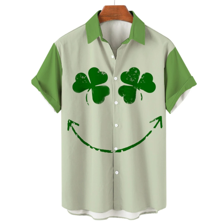 St. Patrick's Hawaiian Shirt, Irish Hawaiian, Gift for men