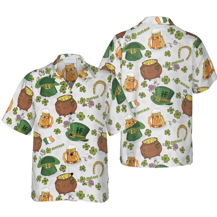 Happy Saint Patrick's Day Ireland Proud Pattern 2 Hawaiian Shirt