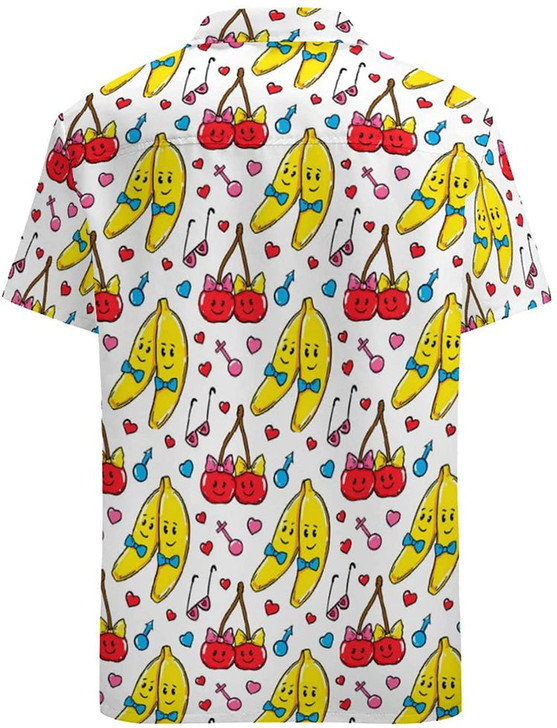Men's Casual Button Down Short Sleeve Shirt Pride Month Rainbow LGBT Print Summer Hawaiian Shirts Beach Shirts Gift
