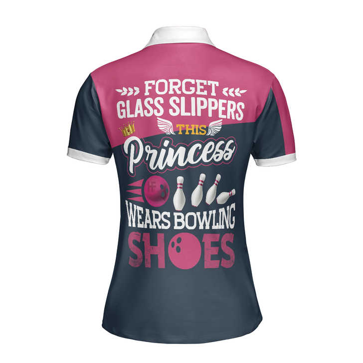 This Princess Wears Bowling Shoes Womens Bowling Shirt, Short Sleeve Women Polo Shirt - Perfect Gift For Women