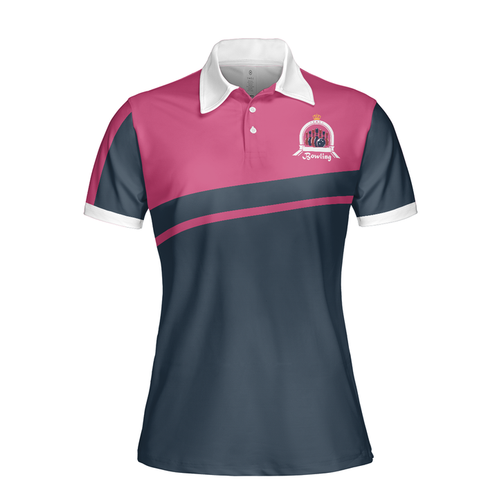 This Princess Wears Bowling Shoes Womens Bowling Shirt, Short Sleeve Women Polo Shirt - Perfect Gift For Women