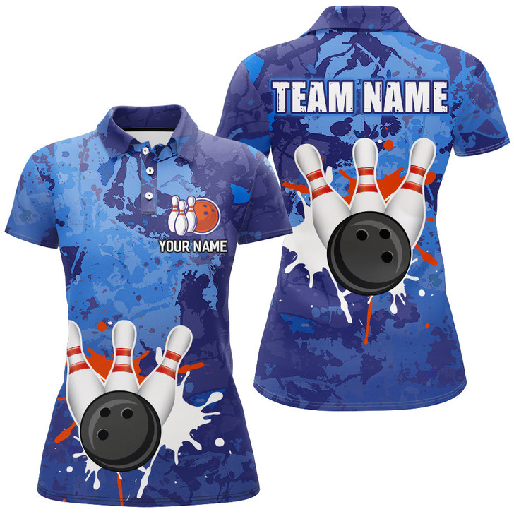 Custom Personalized Bowling Shirt for Women Custom Bowling Jersey Bowling Team League Polo Shirt QZT204