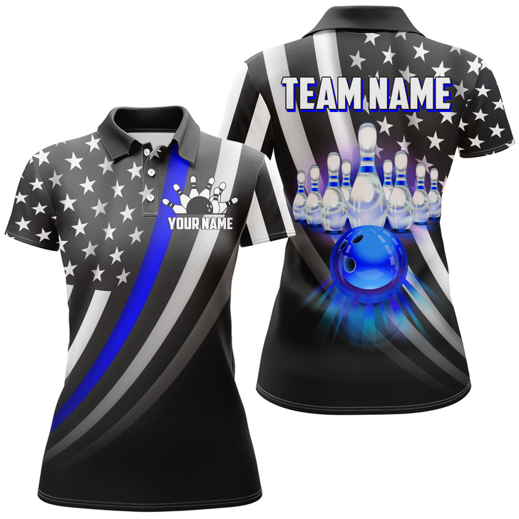 Custom American Bowling Jersey Custom Bowling Shirt for Women Team Bowling Polo Shirt QZT209