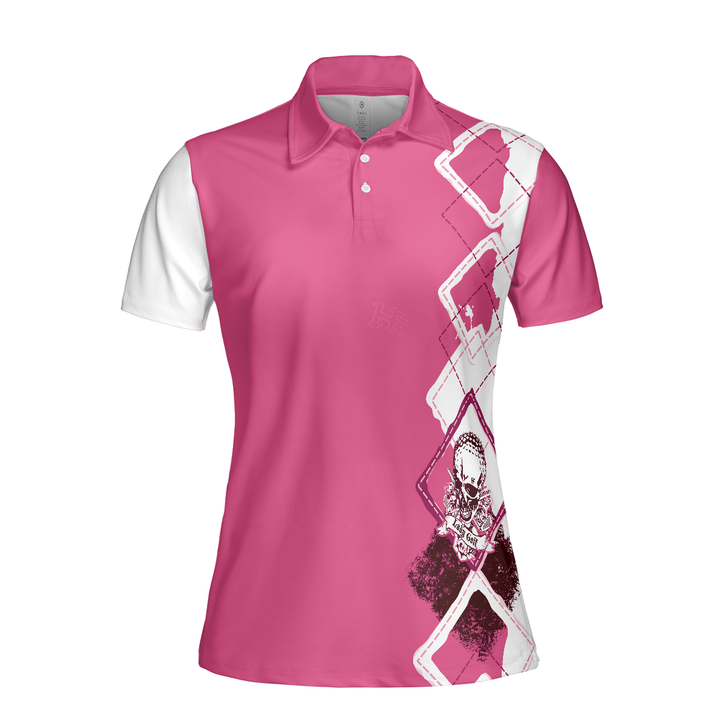 The Lady Golf Skull Short Sleeve Women Polo Shirt - Perfect Gift For Women