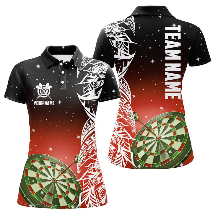 Custom Personalized 3D Dart Board Red Version Women Polo Shirts Custom Dart League Shirts Dart Jerseys TDM1202