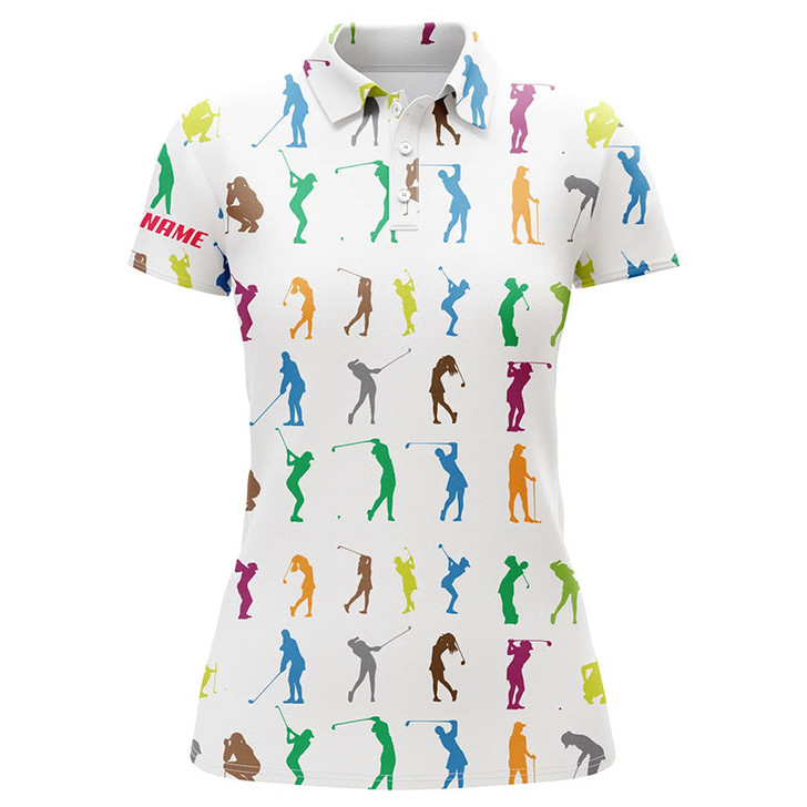 Custom  Colorful Golfers Womens Golf Polo Shirts Custom Name Cool Golf Shirts For Women Golfing Gifts LDT1328
