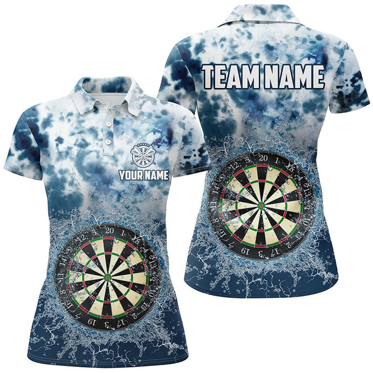 Custom Personalized Darts Board In Water 3D Printed Women Darts Polo Shirts Custom Darts Team Jersey TDM1421