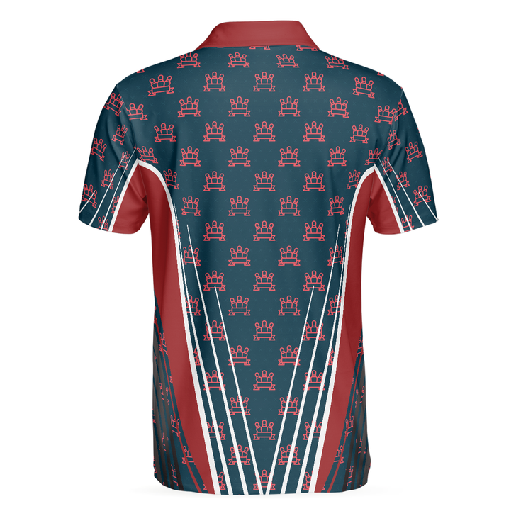 Happy Halloween And Happy Bowling Men Polo Shirt, Short Sleeve Red Bowling Shirt For Men, Gift For Bowling Lovers