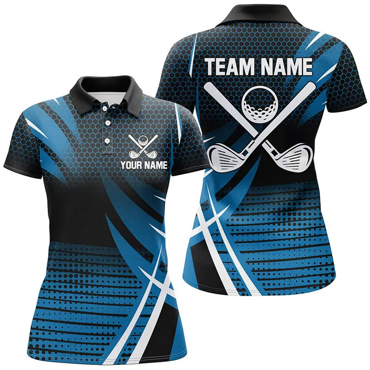 Custom Womens Golf Polo Shirts Custom Cool Golf Shirts, Golfing Gifts For Team | Blue Nqs7486