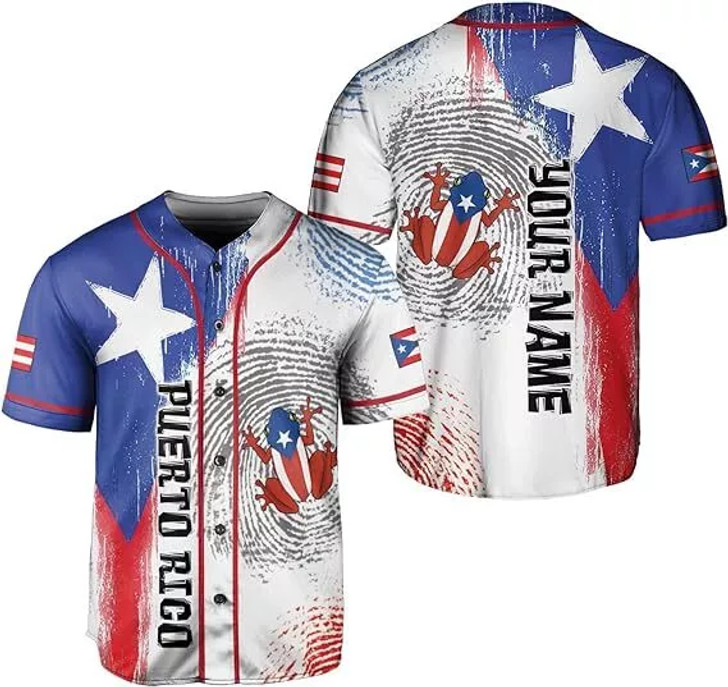 Personalized Puerto Rico Baseball Jersey for Men Women Puerto Rican Jersey Shirt