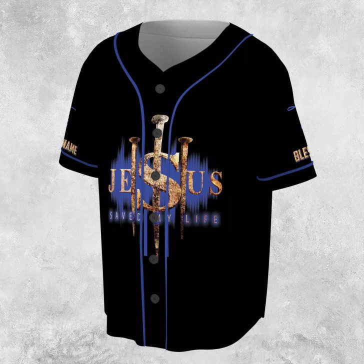 Custom Jesus Save My Life Jesus Lover Gift 3D Baseball Jersey Size S-5XL