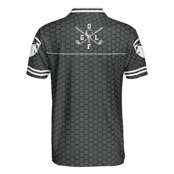 Black Golfing Pattern Men Polo Shirt, Life Is Full Of Important Choices Golf Polo Shirt, Best Golf Shirt For Men