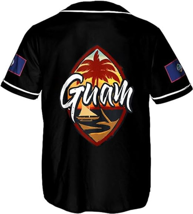 Custom Guam Baseball Jersey Guahan Flag Jersey Guam Islander Pride Jersey for Me