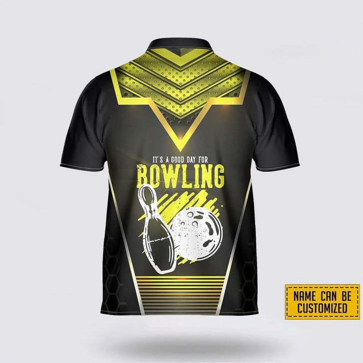 Custom Name It’s A Good Day For Bowling Pattern Bowling Jersey Shirt – Gift For Bowling Enthusiasts