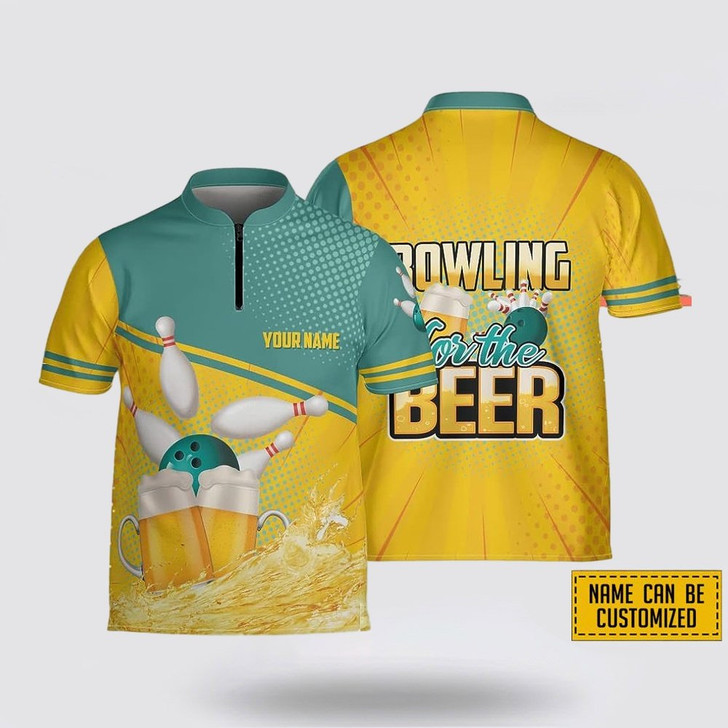 Custom Personalized Bowling For The Beer Bowling Jersey Shirt – Perfect Gift for Bowling Fans