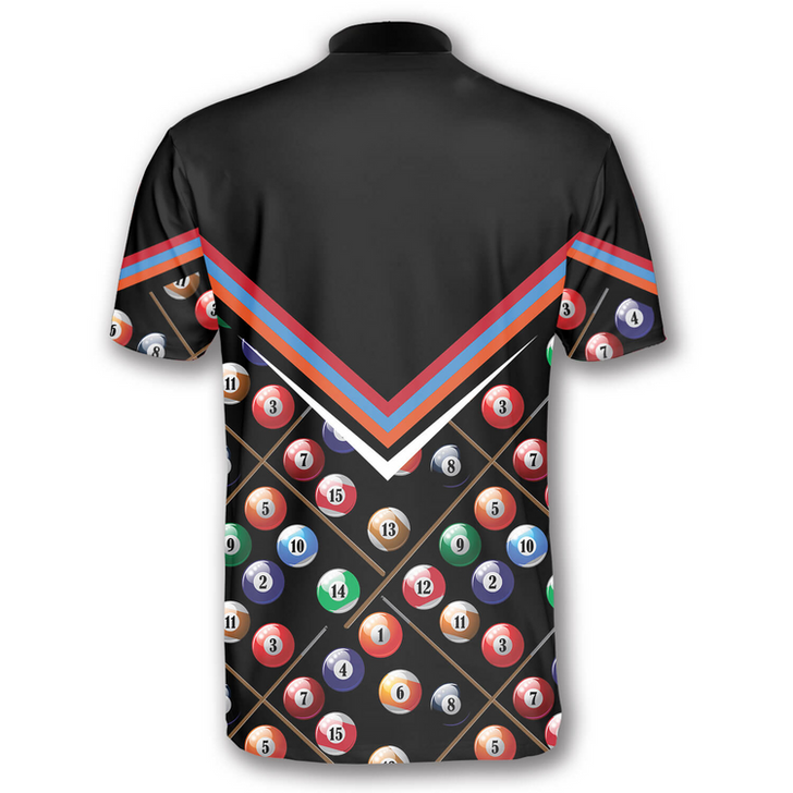 Custom Billiard Pattern In Black Custom Billiard Jerseys for Men, Personalized Name Billiard Shirt, Idea Gift for Billiard Player