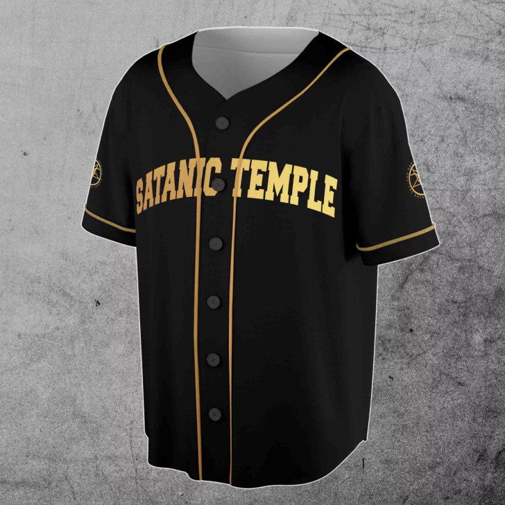 Custom Name Lodge Name Satanic Temple Masonic 3D Baseball Jersey Shirt