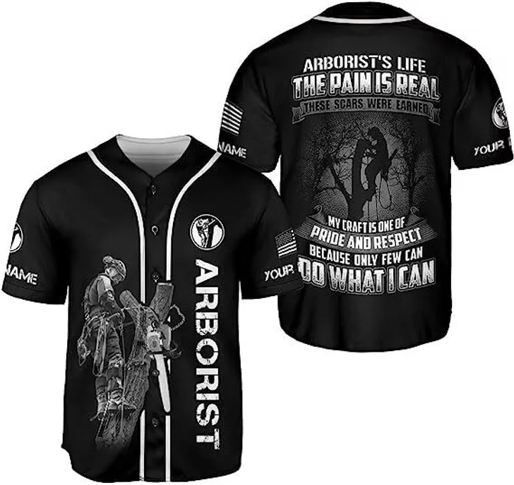 Custom Personalized Arborist Shirt Arborist Baseball Jersey Lumberjacks Shirts Logger 3