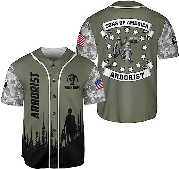 Custom Arborist Shirt Arborist Baseball Jersey Lumberjacks Shirts Logger 3