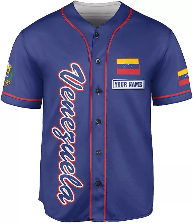 Custom Personalized Name Venezuela Baseball Jersey Shirt, Venezuela Jersey for Men and